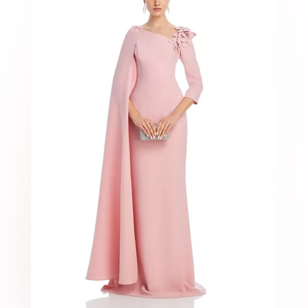 Teri Jon Asymmetrical Pink Dress